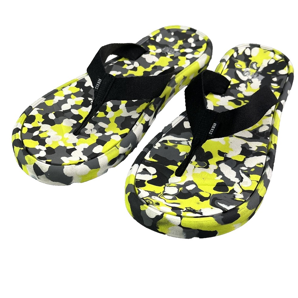 REI Flip Flop Sandals Unisex M7 W8 Neon Recycled Recovery Gym Outdoor Comfort